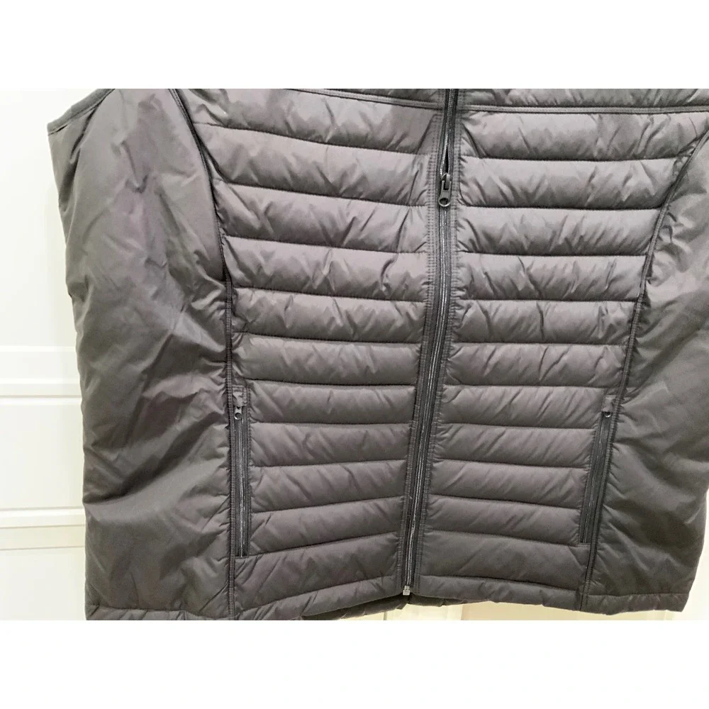 Tri Mountain Toray Puffer Vest Black Quilted Full‎ Zip Logo Mens 2XL